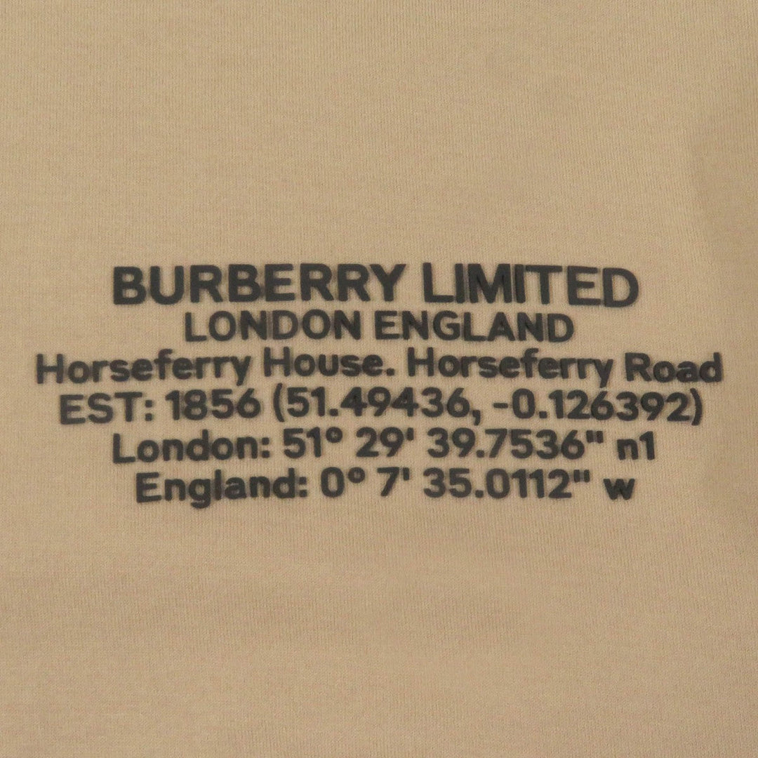 BURBERRY Short sleeve T-shirt 8043275 Main: 100% cotton beige mens M Used Authentic