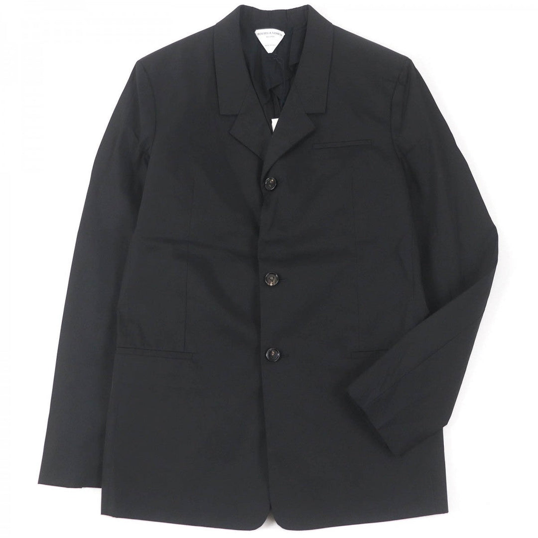 BOTTEGAVENETA tailored jacket 636451 Outer: 96% nylon, Outer: 4% polyurethane, Lining: 95% cupra, Lining: 5% polyurethane, Part: 80% polyester black mens 50 Used Authentic