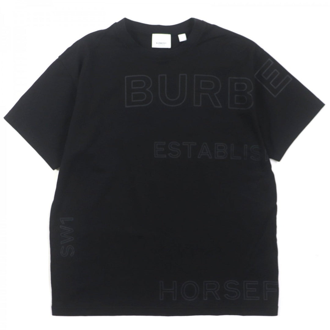 BURBERRY Short sleeve T-shirt 8036185 Main: 100% cotton, some parts: 97% cotton, some parts: 3% elastane black mens XS Used Authentic