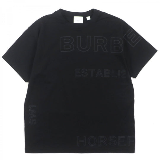 BURBERRY Short sleeve T-shirt 8036185 Main: 100% cotton, some parts: 97% cotton, some parts: 3% elastane black mens XS Used Authentic