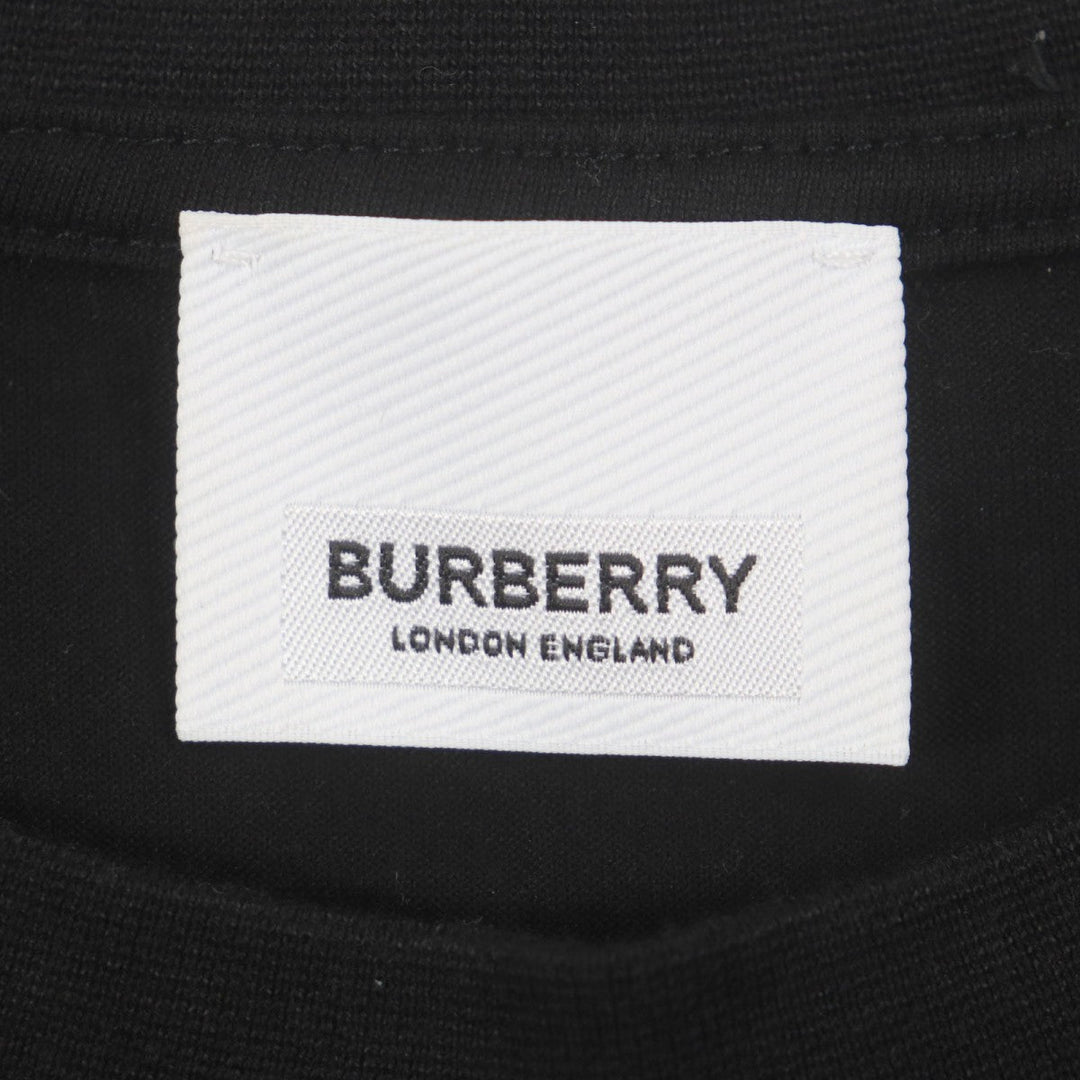 BURBERRY Short sleeve T-shirt 8036185 Main: 100% cotton, some parts: 97% cotton, some parts: 3% elastane black mens XS Used Authentic
