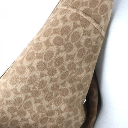 COACH poncho CU420 Main: 89% wool, Main: 8% cashmere, Main: 8% other, Part: cowhide Brown Double-faced wool cape Women XS Used Authentic