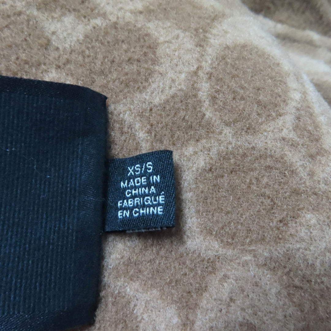 COACH poncho CU420 Main: 89% wool, Main: 8% cashmere, Main: 8% other, Part: cowhide Brown Double-faced wool cape Women XS Used Authentic
