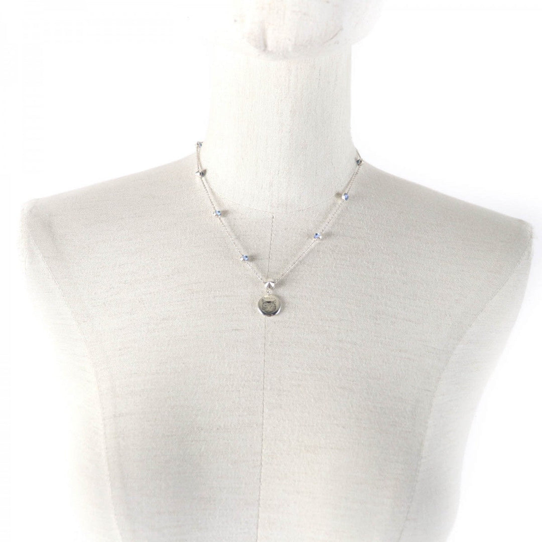 GUCCI Necklace 502170 Main: SV925, Part: Colored stones Silver light blue Blind for Love Necklace Women Used Authentic
