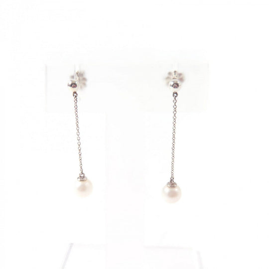 TIFFANY&Co. Pierce Main: SV925, Part: Freshwater pearl Silver white Ziegfeld Collection Drop Pierce Women Used Authentic