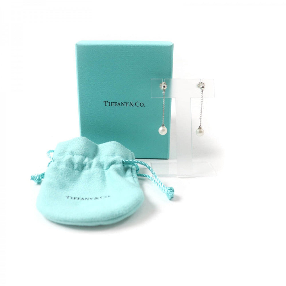 TIFFANY&Co. Pierce Main: SV925, Part: Freshwater pearl Silver white Ziegfeld Collection Drop Pierce Women Used Authentic