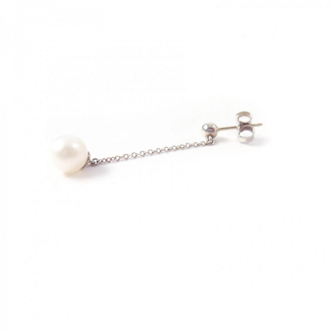 TIFFANY&Co. Pierce Main: SV925, Part: Freshwater pearl Silver white Ziegfeld Collection Drop Pierce Women Used Authentic