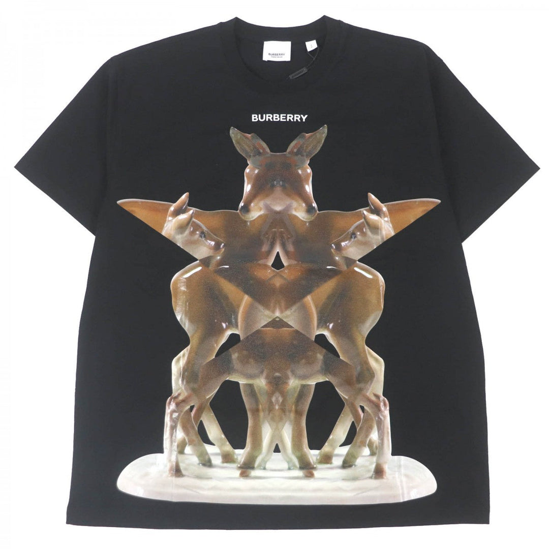 BURBERRY Short sleeve T-shirt 8037056 Main: 100% cotton, Main: 98% cotton, Main: 2% elastane black Elthorne Oversize Kaleidoscope Graphic Tee mens S Used Authentic