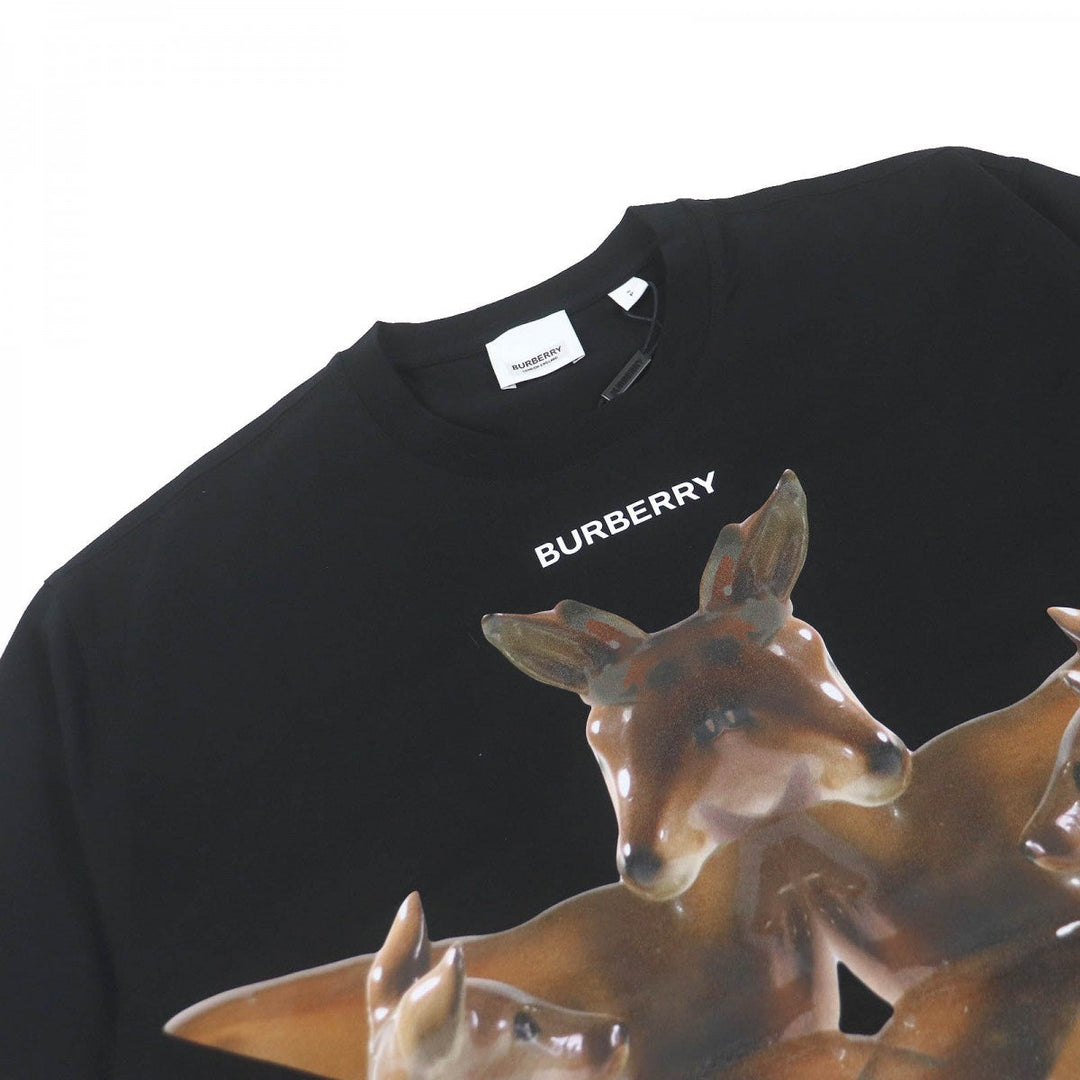 BURBERRY Short sleeve T-shirt 8037056 Main: 100% cotton, Main: 98% cotton, Main: 2% elastane black Elthorne Oversize Kaleidoscope Graphic Tee mens S Used Authentic