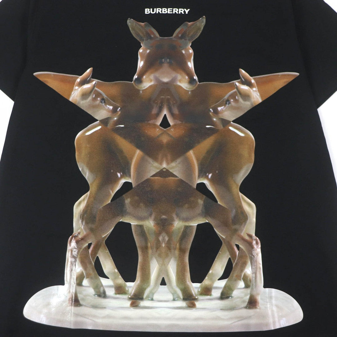 BURBERRY Short sleeve T-shirt 8037056 Main: 100% cotton, Main: 98% cotton, Main: 2% elastane black Elthorne Oversize Kaleidoscope Graphic Tee mens S Used Authentic