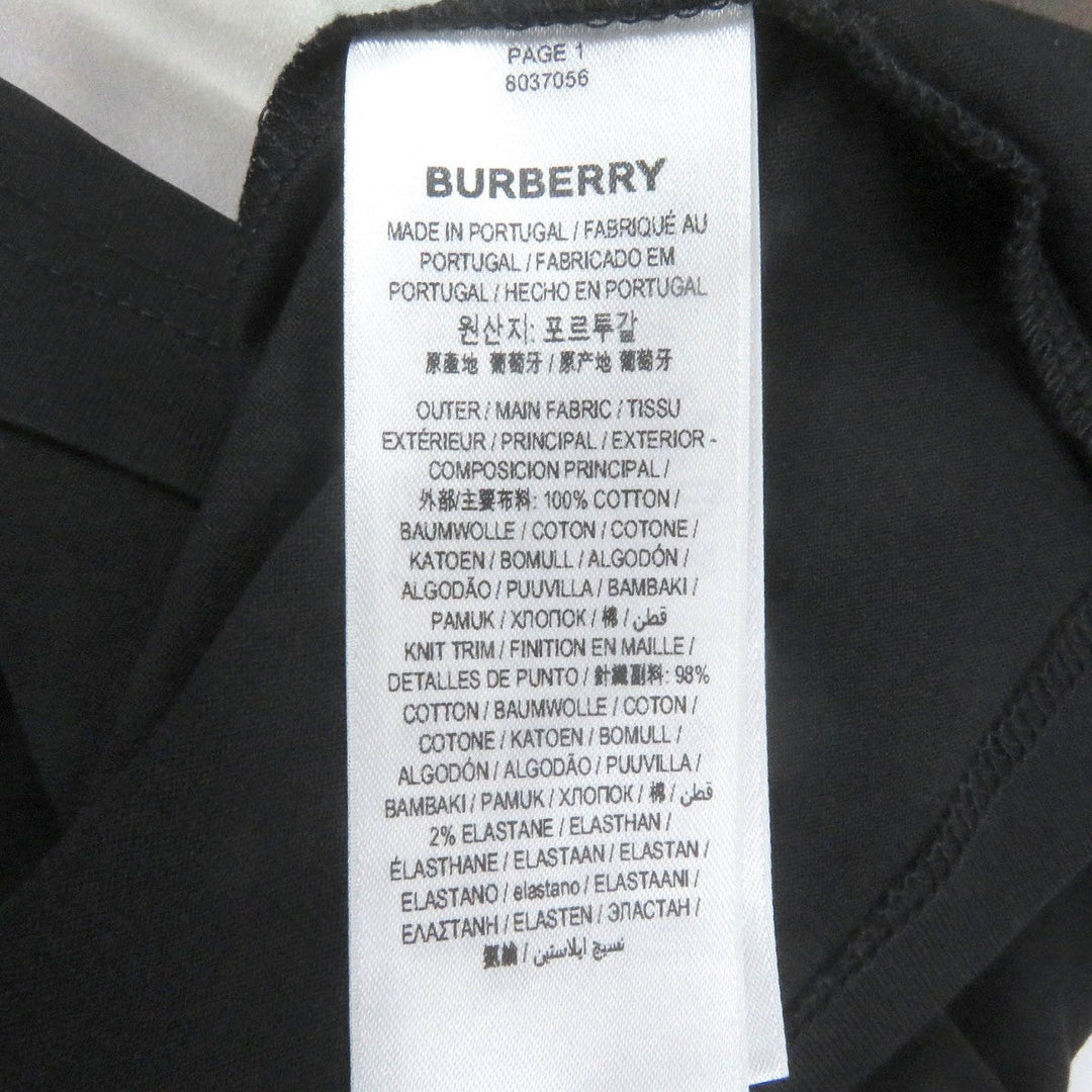 BURBERRY Short sleeve T-shirt 8037056 Main: 100% cotton, Main: 98% cotton, Main: 2% elastane black Elthorne Oversize Kaleidoscope Graphic Tee mens S Used Authentic