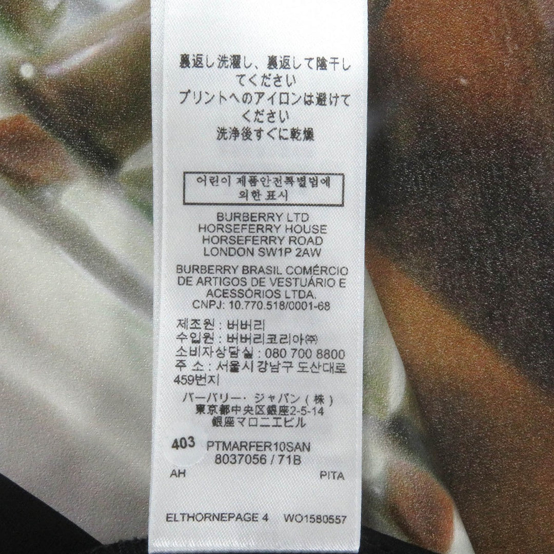 BURBERRY Short sleeve T-shirt 8037056 Main: 100% cotton, Main: 98% cotton, Main: 2% elastane black Elthorne Oversize Kaleidoscope Graphic Tee mens S Used Authentic