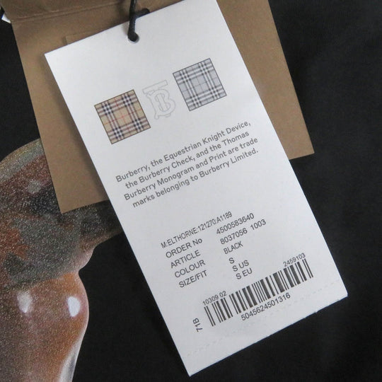 BURBERRY Short sleeve T-shirt 8037056 Main: 100% cotton, Main: 98% cotton, Main: 2% elastane black Elthorne Oversize Kaleidoscope Graphic Tee mens S Used Authentic