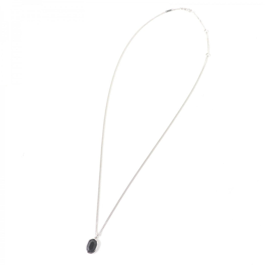 CELINE Necklace 461EH6SSO Main: SV925 , Part: Onyx black Bevel Cut Necklace/Onyx Rhodium Finish Sterling Silver Women Used Authentic