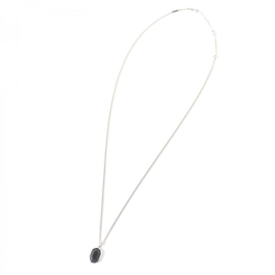CELINE Necklace 461EH6SSO Main: SV925 , Part: Onyx black Bevel Cut Necklace/Onyx Rhodium Finish Sterling Silver Women Used Authentic