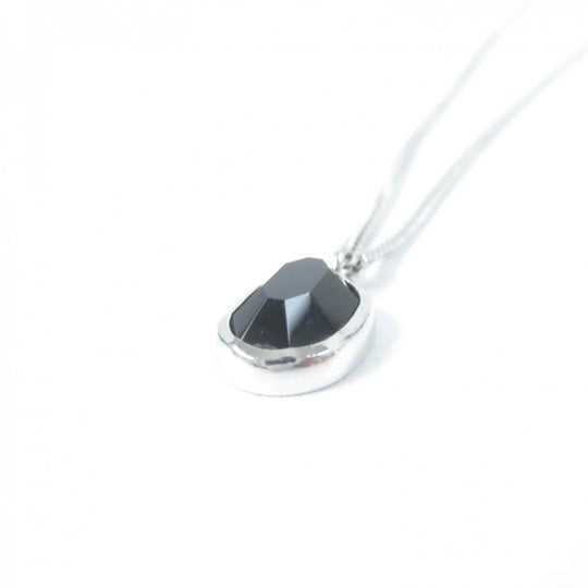 CELINE Necklace 461EH6SSO Main: SV925 , Part: Onyx black Bevel Cut Necklace/Onyx Rhodium Finish Sterling Silver Women Used Authentic