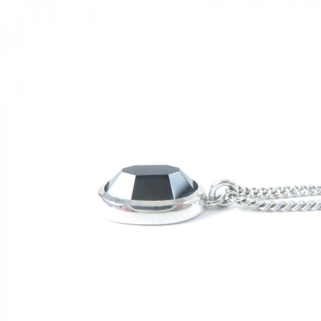 CELINE Necklace 461EH6SSO Main: SV925 , Part: Onyx black Bevel Cut Necklace/Onyx Rhodium Finish Sterling Silver Women Used Authentic