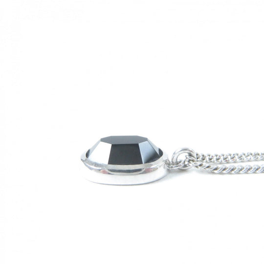 CELINE Necklace 461EH6SSO Main: SV925 , Part: Onyx black Bevel Cut Necklace/Onyx Rhodium Finish Sterling Silver Women Used Authentic