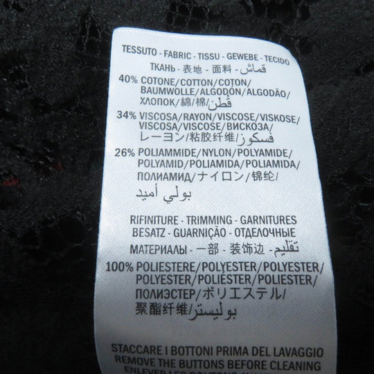 GUCCI Short sleeve polo shirt 434550 Main: 40% cotton, Main: 34% rayon, Main: 26% nylon, Part: 100% polyester black Women L Used Authentic