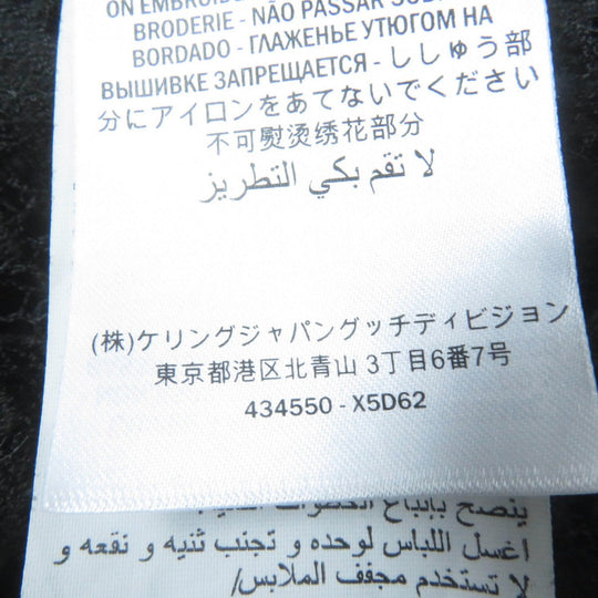 GUCCI Short sleeve polo shirt 434550 Main: 40% cotton, Main: 34% rayon, Main: 26% nylon, Part: 100% polyester black Women L Used Authentic