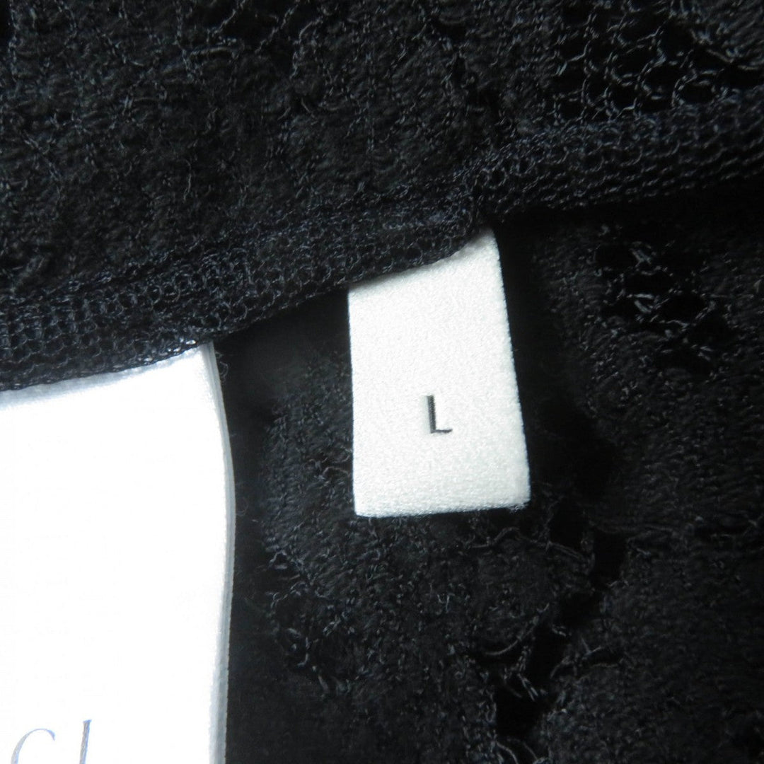 GUCCI Short sleeve polo shirt 434550 Main: 40% cotton, Main: 34% rayon, Main: 26% nylon, Part: 100% polyester black Women L Used Authentic