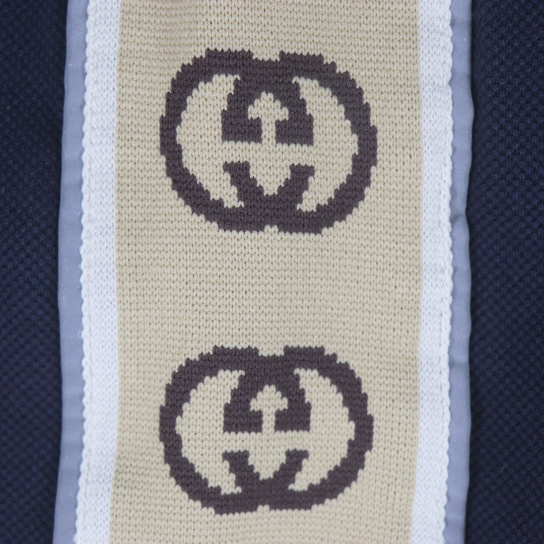 GUCCI Short sleeve polo shirt 598949 cotton Dark navy L