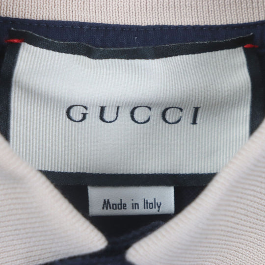 GUCCI Short sleeve polo shirt 598949 cotton Dark navy L