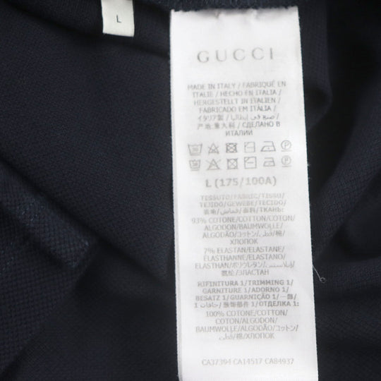 GUCCI Short sleeve polo shirt 598949 cotton Dark navy L