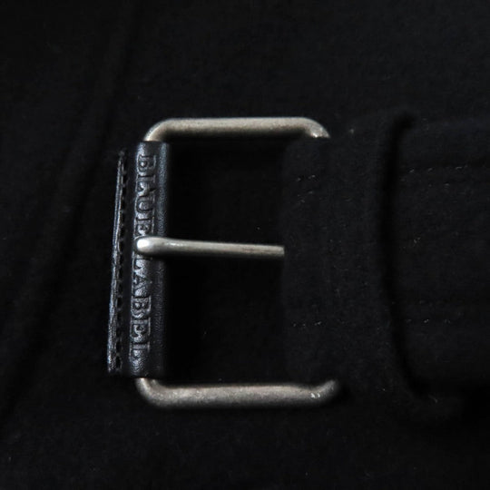 BURBERRY BLUE LABEL trench coat Outer material: 70% wool, Outer material: 30% angora, Fur: raccoon, Part: cowhide, Lining: 100% polyester black Women 38 Used Authentic