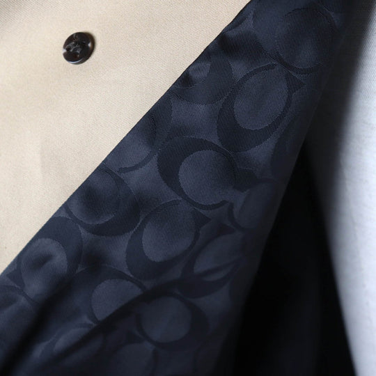 COACH trench coat CG049 Outer: 68% cotton, Outer: 32% polyester, Lining: 58% polyester, Lining: 42% viscose (rayon), Part: 56% polyester beige Women M Used Authentic