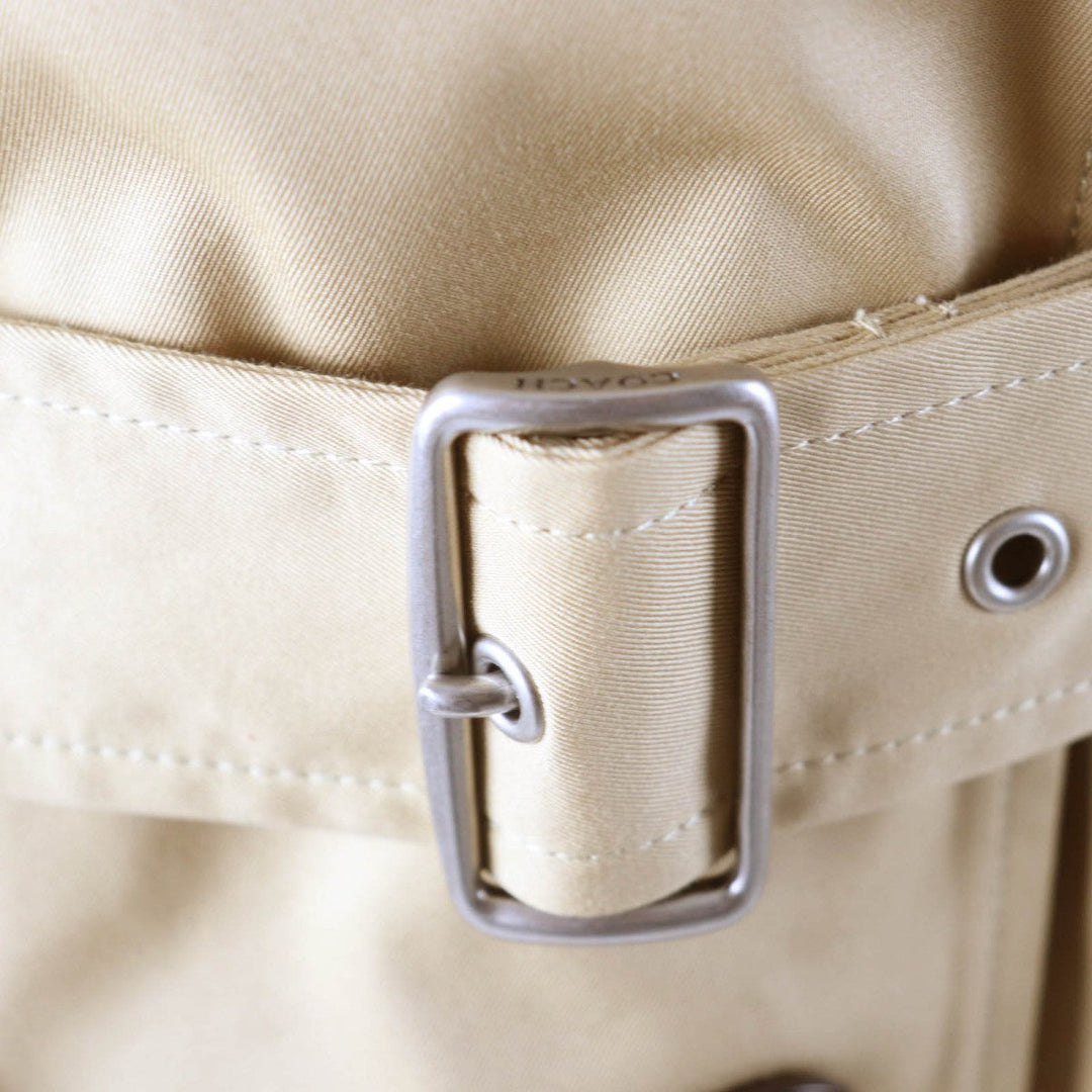COACH trench coat CG049 Outer: 68% cotton, Outer: 32% polyester, Lining: 58% polyester, Lining: 42% viscose (rayon), Part: 56% polyester beige Women M Used Authentic