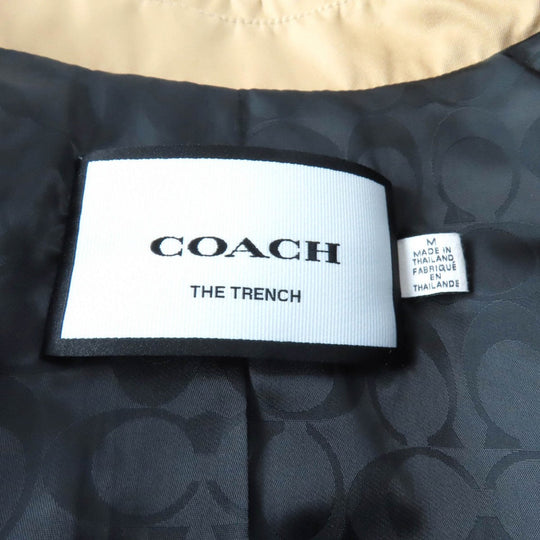 COACH trench coat CG049 Outer: 68% cotton, Outer: 32% polyester, Lining: 58% polyester, Lining: 42% viscose (rayon), Part: 56% polyester beige Women M Used Authentic