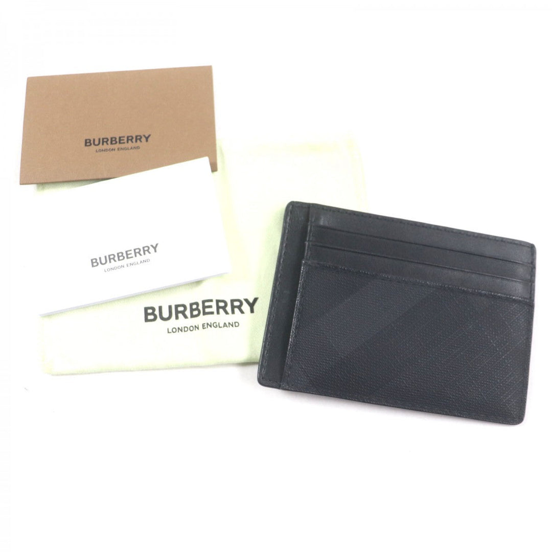 BURBERRY Card Case Main: Leather, Main: PVC black mens Used Authentic
