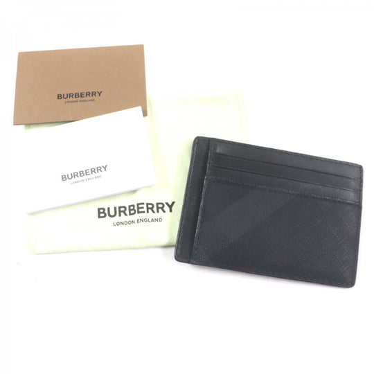 BURBERRY Card Case Main: Leather, Main: PVC black mens Used Authentic