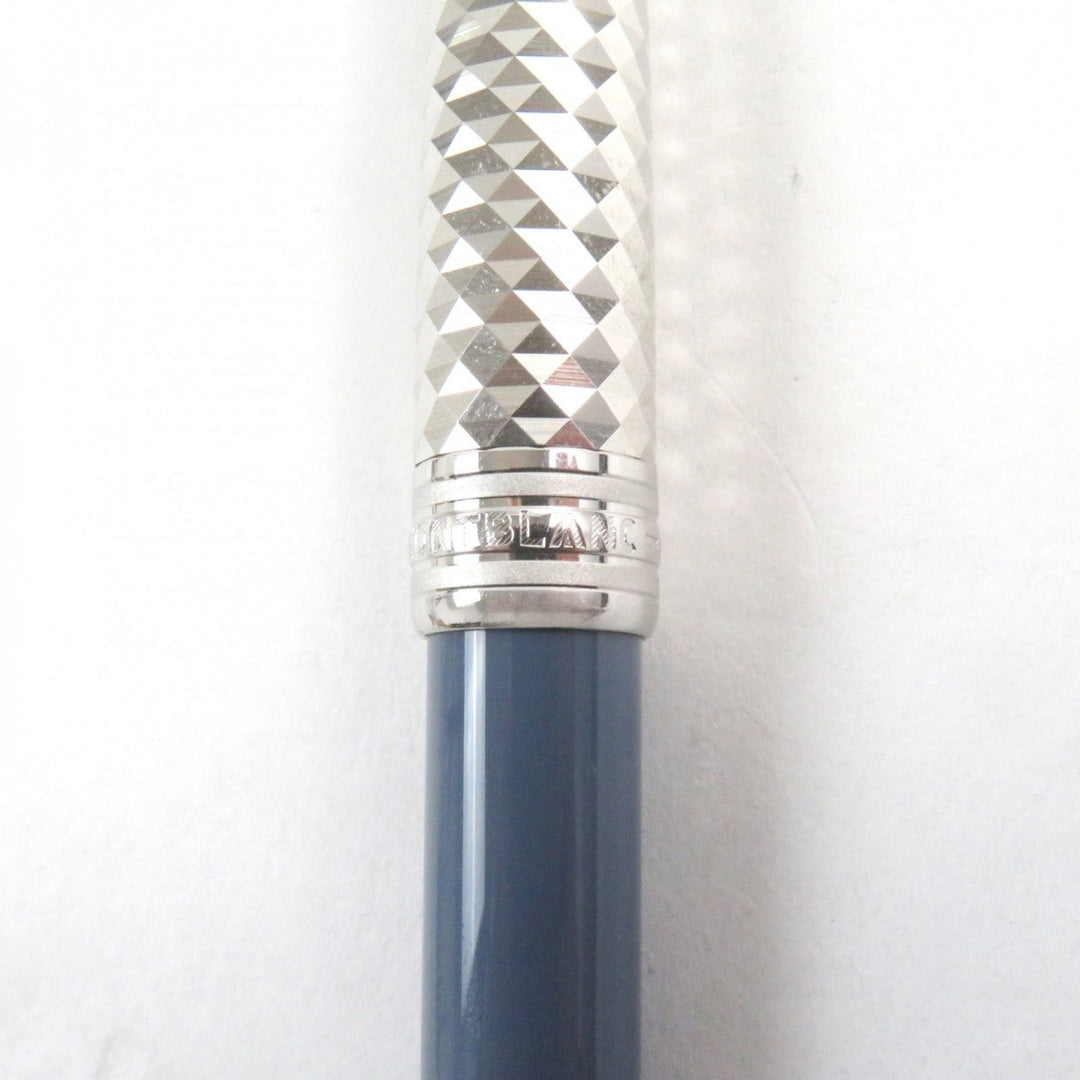 MONTBLANC Ballpoint pen Main: Precious resin Silver blue Meisterstck Glacier Due mens Used Authentic
