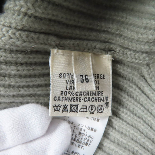 HERMES one piece Main: 80% wool, Main: 20% cashmere gray Women 36 Used Authentic