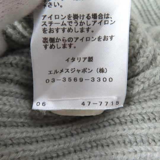 HERMES one piece Main: 80% wool, Main: 20% cashmere gray Women 36 Used Authentic
