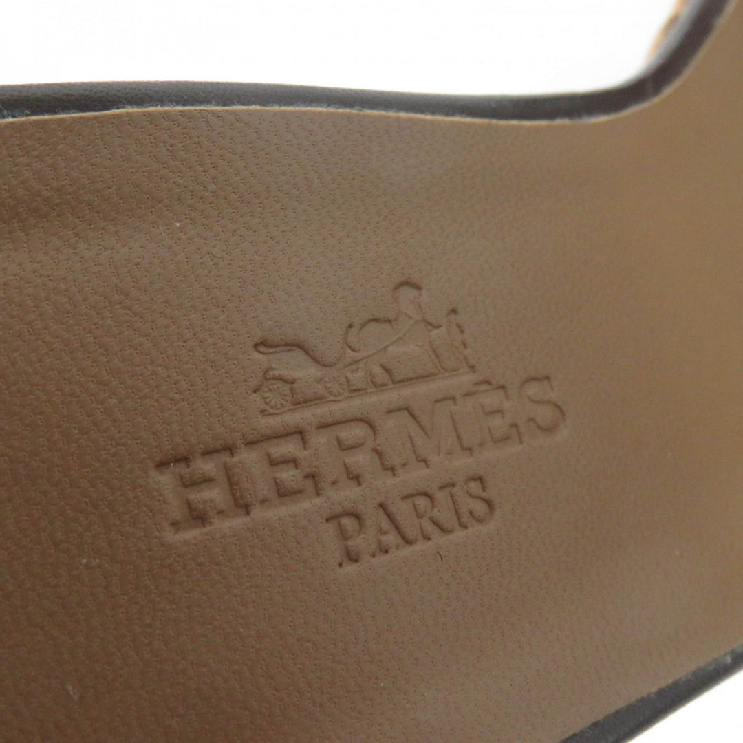 HERMES Sandals Main: Leather Dark brown Women 36.5 Used Authentic