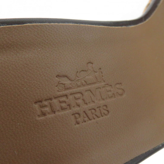 HERMES Sandals Main: Leather Dark brown Women 36.5 Used Authentic