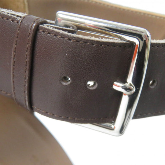 HERMES Sandals Main: Leather Dark brown Women 36.5 Used Authentic