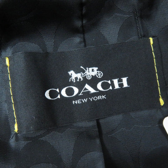 COACH trench coat F34025 Outer material: 68% cotton, Outer material: 32% polyester, Lining: 100% polyester, Leather part: cowhide wine-red Women XS Used Authentic