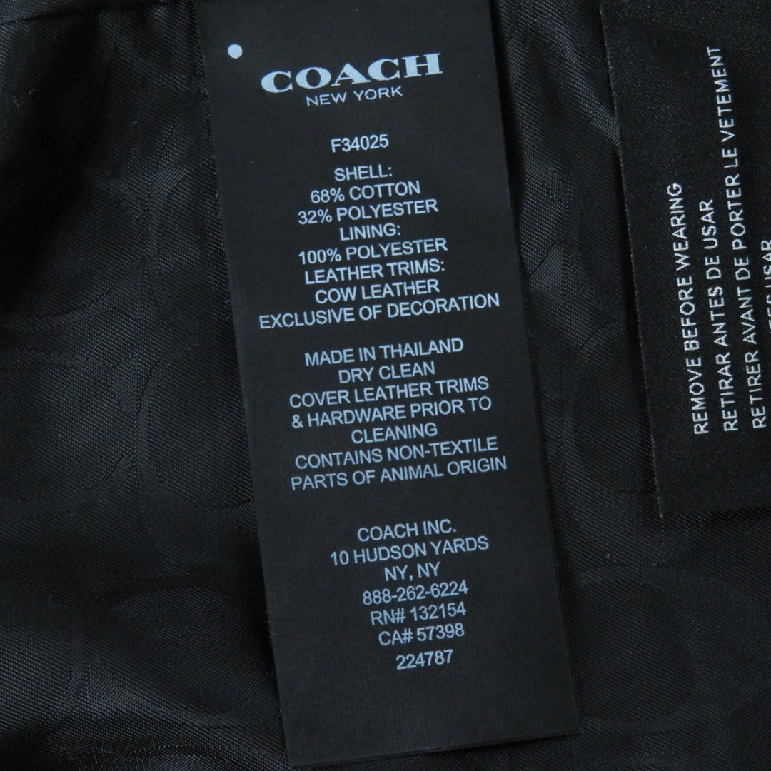 COACH trench coat F34025 Outer material: 68% cotton, Outer material: 32% polyester, Lining: 100% polyester, Leather part: cowhide wine-red Women XS Used Authentic