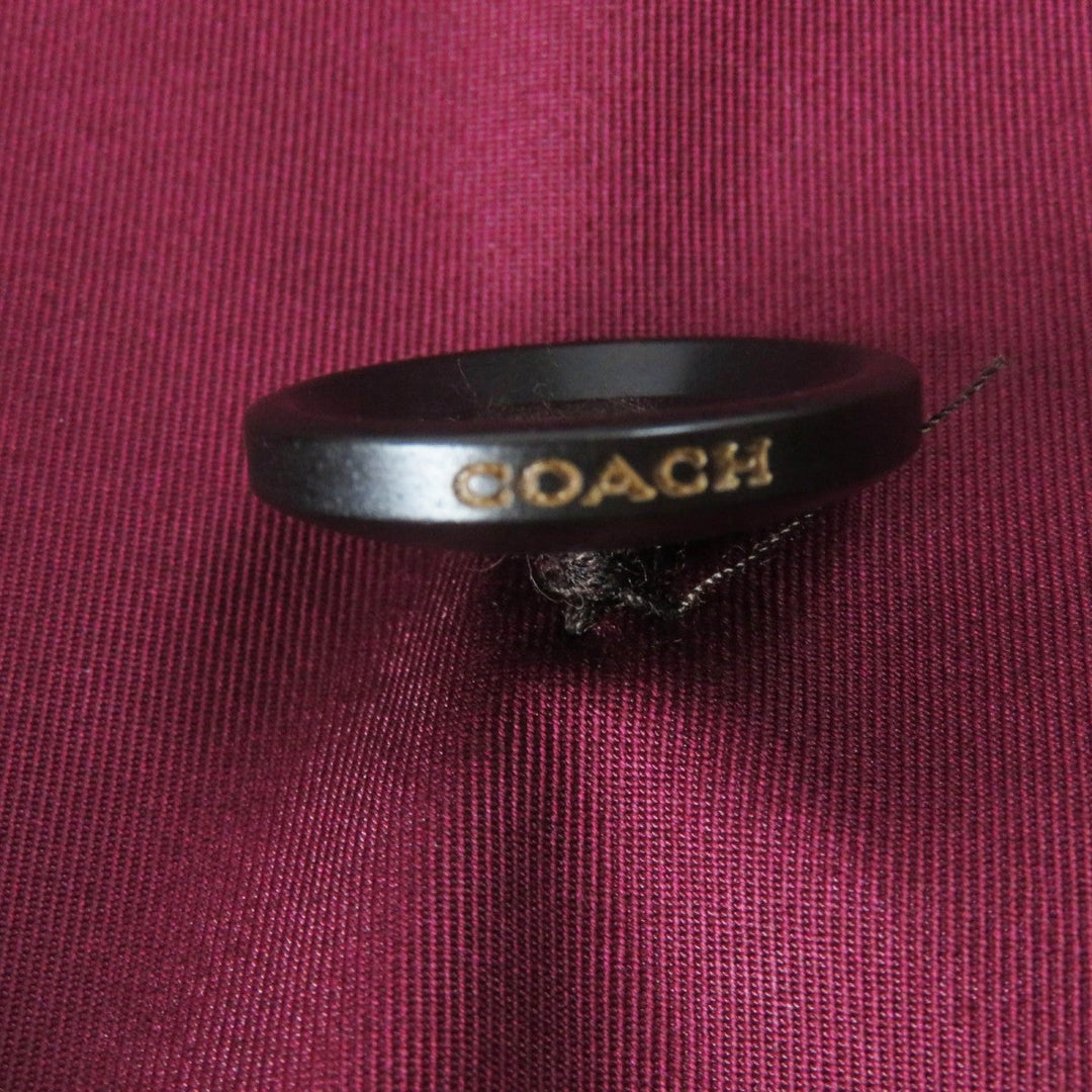 COACH trench coat F34025 Outer material: 68% cotton, Outer material: 32% polyester, Lining: 100% polyester, Leather part: cowhide wine-red Women XS Used Authentic