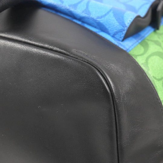 COACH Backpack C9837 Main: Leather multicolor Track Backpack In Blocked Signature Canvas mens Used Authentic