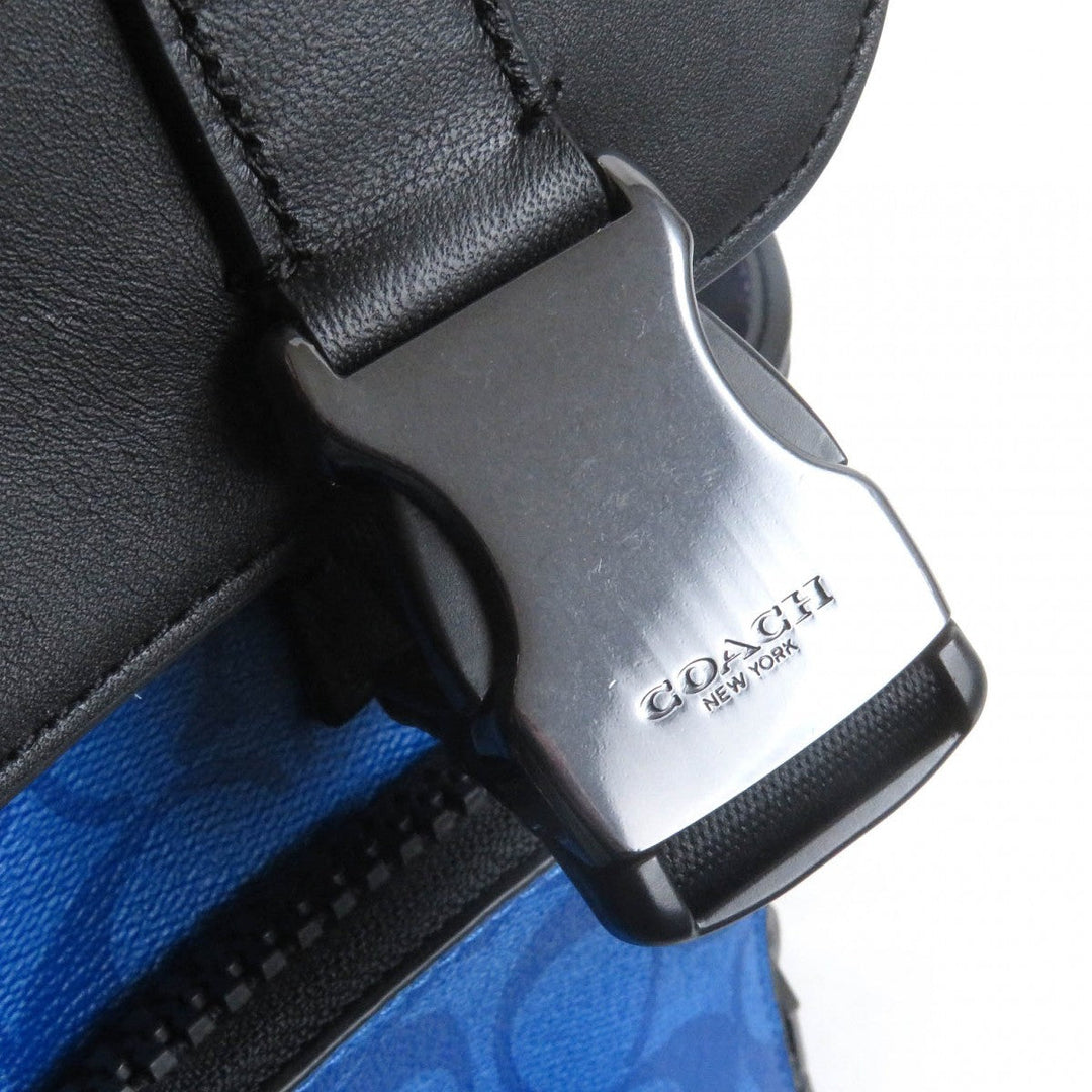 COACH Backpack C9837 Main: Leather multicolor Track Backpack In Blocked Signature Canvas mens Used Authentic