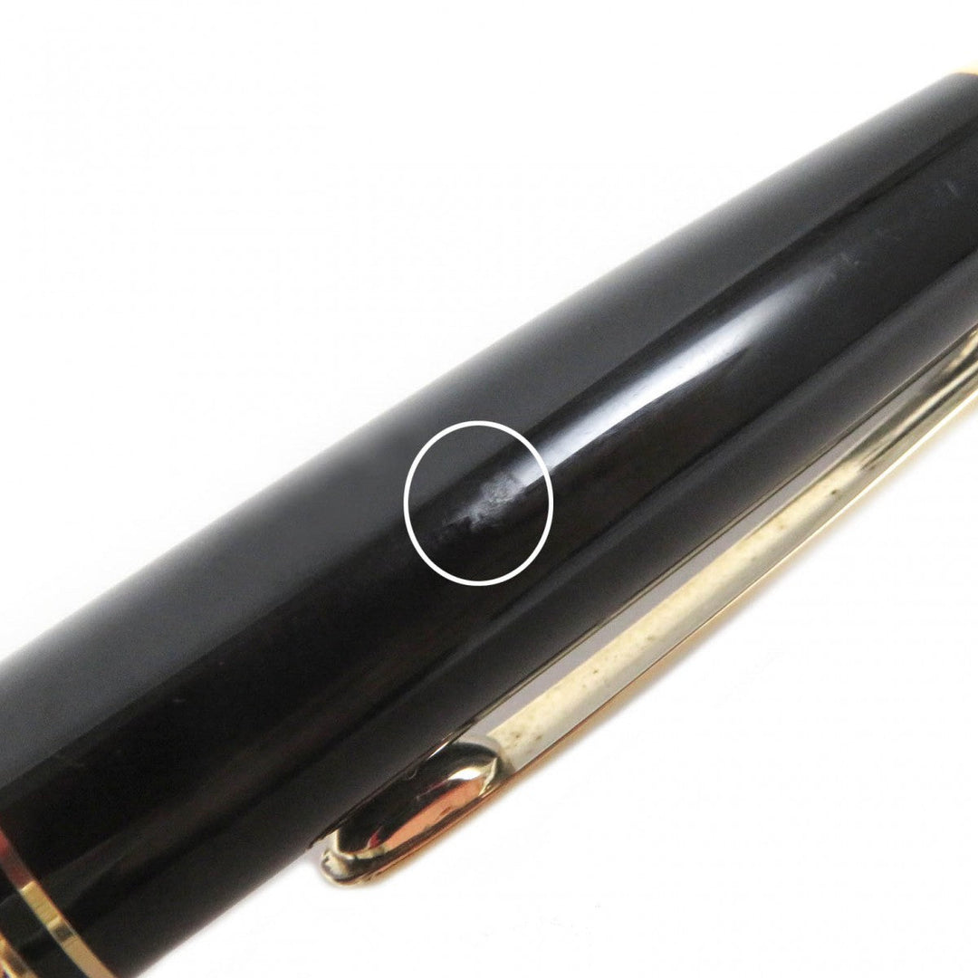 MONTBLANC Ballpoint pen Main: Precious resin Black gold mens Used Authentic