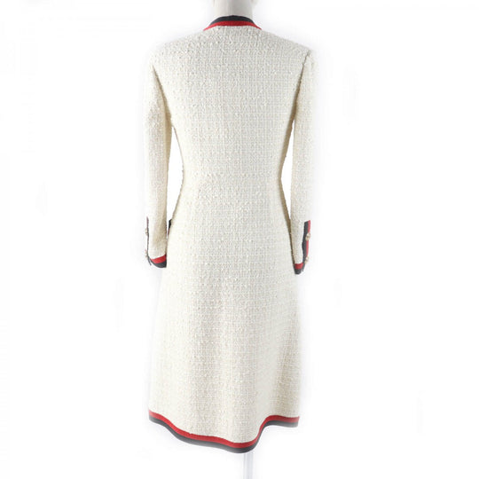 GUCCI one piece 551562 Outer material: 84% cotton, Outer material: 14% rayon, Outer material: 2% nylon, Part: 50% cotton, Part: 50% rayon off white Women 36 Used Authentic