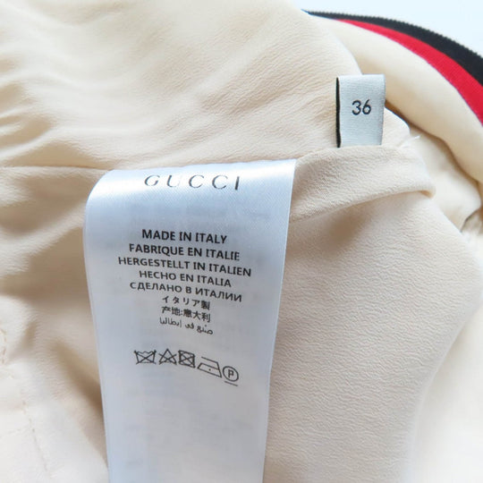 GUCCI one piece 551562 Outer material: 84% cotton, Outer material: 14% rayon, Outer material: 2% nylon, Part: 50% cotton, Part: 50% rayon off white Women 36 Used Authentic