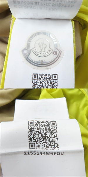 MONCLER coat Main: 100% polyester, Part: 100% polyester, Part: 100% polyester, Part: 100% nylon Beige yellow ALCYONE Women 1 Used Authentic