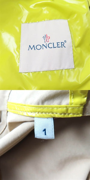 MONCLER coat Main: 100% polyester, Part: 100% polyester, Part: 100% polyester, Part: 100% nylon Beige yellow ALCYONE Women 1 Used Authentic